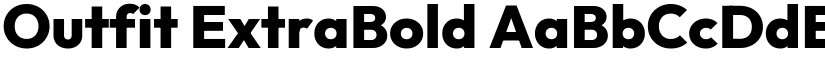 Outfit ExtraBold font