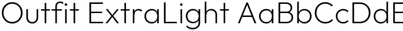 Outfit ExtraLight font