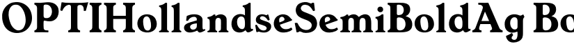 OPTIHollandseSemiBoldAg Bold font