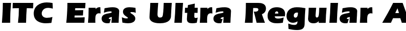 ITC Eras Ultra Regular font