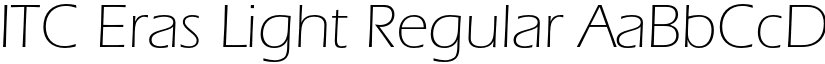 ITC Eras Light Regular font