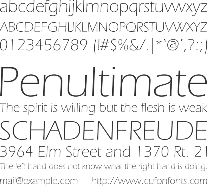 ITC Eras Light font preview