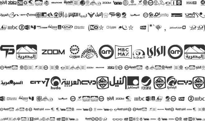 Arab TV logos font preview