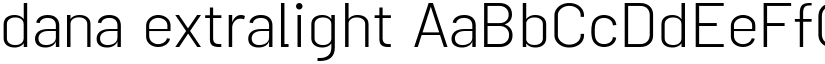 dana extralight font