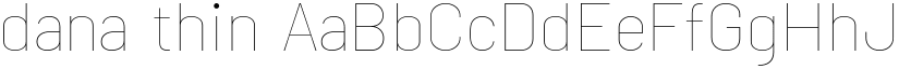 dana thin font