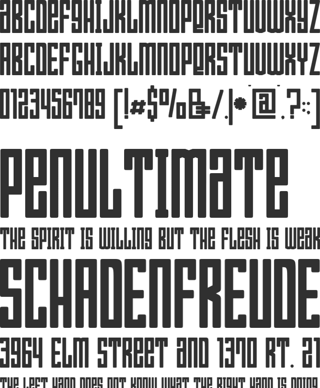 Bumpers 01 font preview
