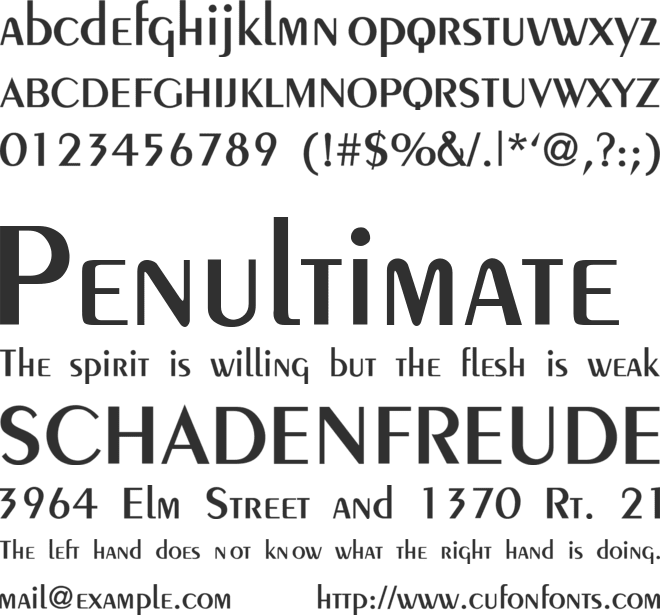 Peignot font preview
