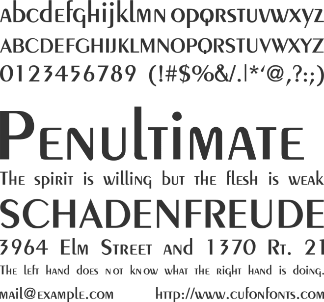 Peignot font preview