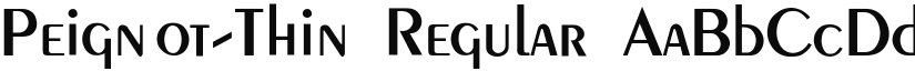 Peignot-Thin Regular font