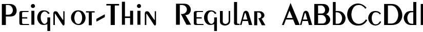 Peignot-Thin Regular font