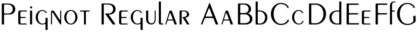 Peignot Regular font