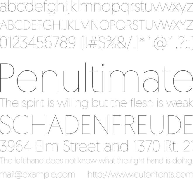 Geomanist Thin font preview