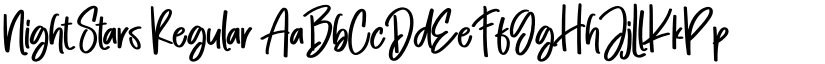 Night Stars Regular font