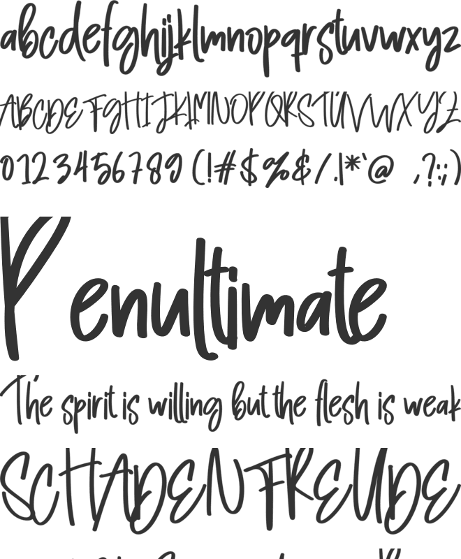 Brigeslow font preview