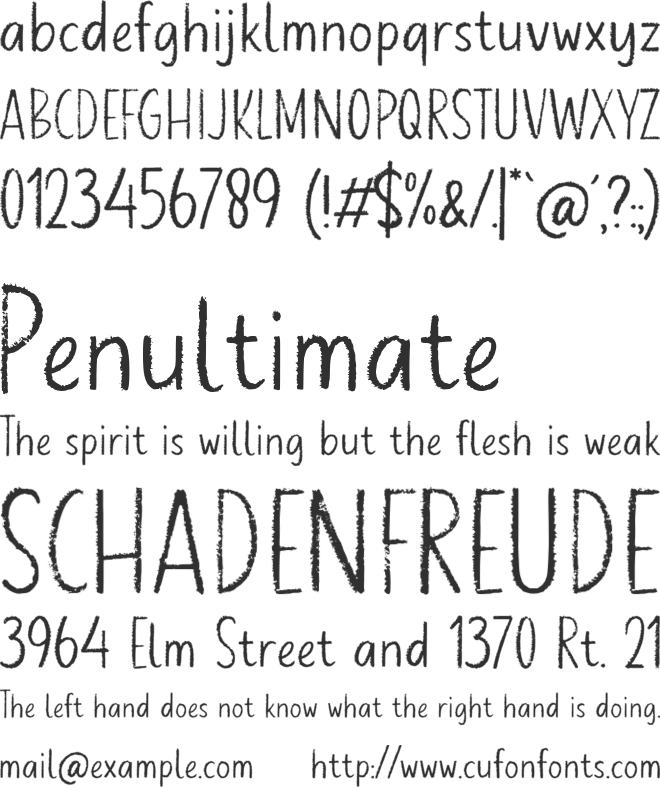 Planet Chalky font preview