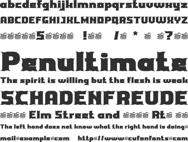 KEHUNIX font preview