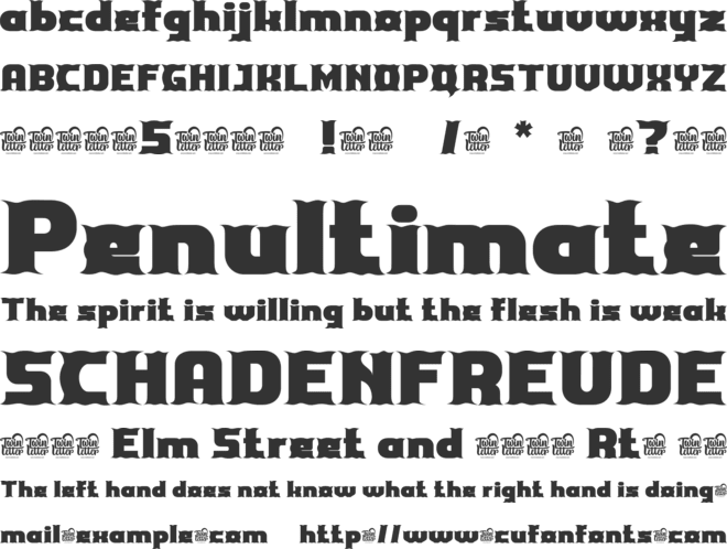 KEHUNIX font preview