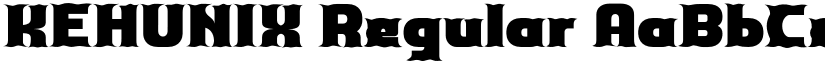 KEHUNIX Regular font