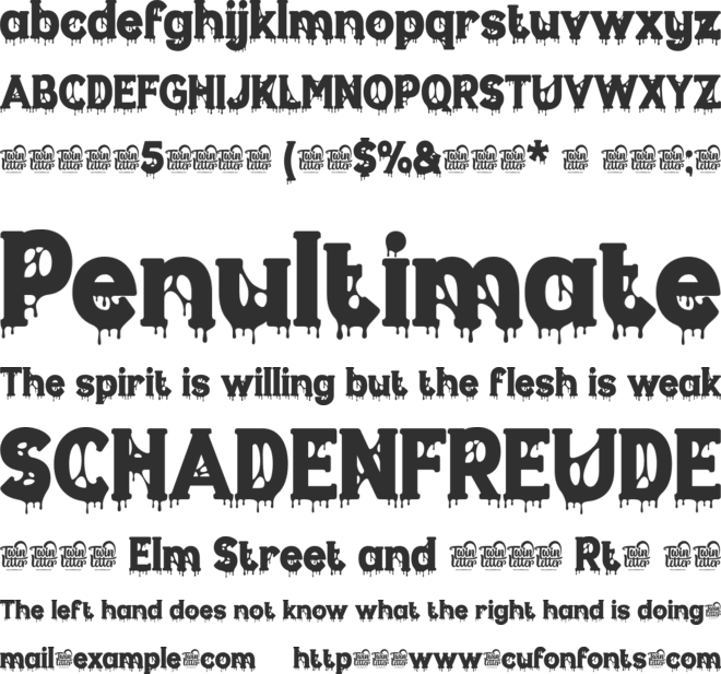Getih West font preview