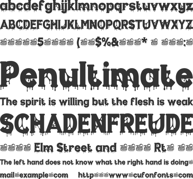 Getih West font preview