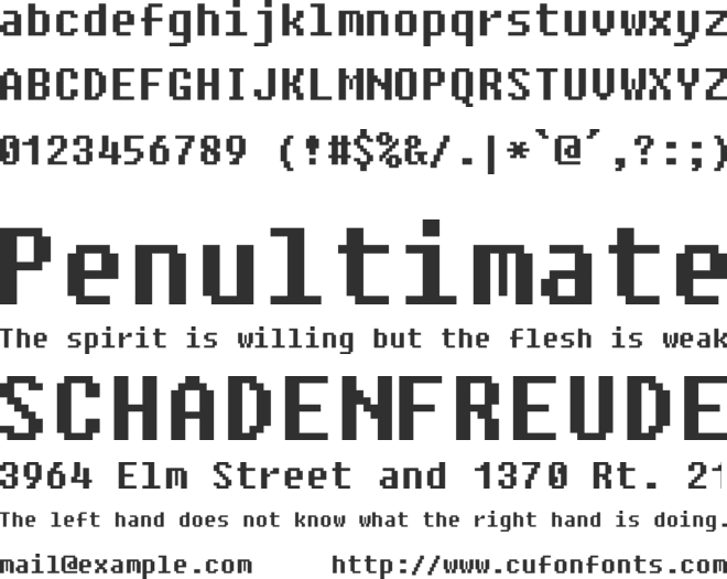 Fixedsys 62 font preview