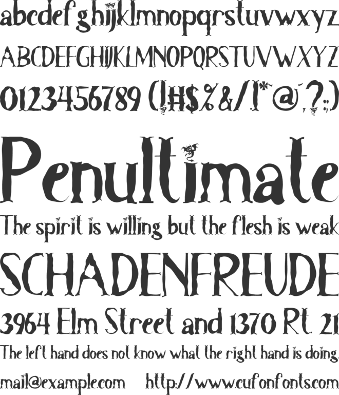 Devil Story font preview