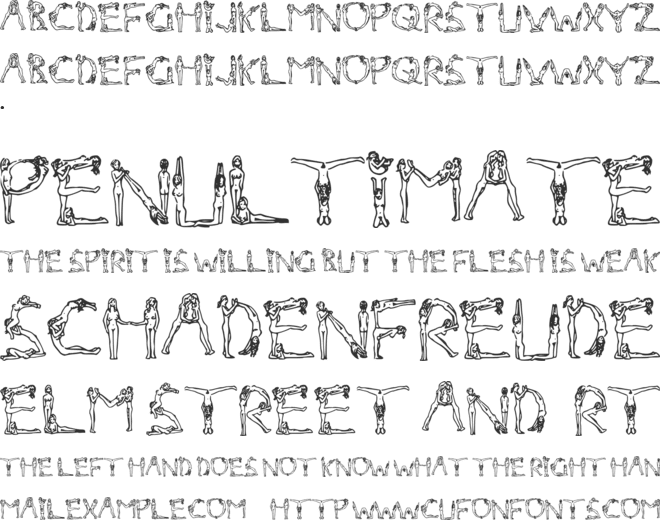 Naked Chicks font preview