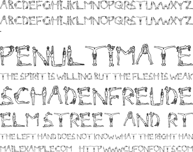 Naked Chicks font preview