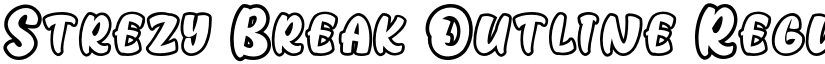 Strezy Break Outline Regular font