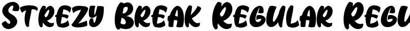 Strezy Break Regular Regular font