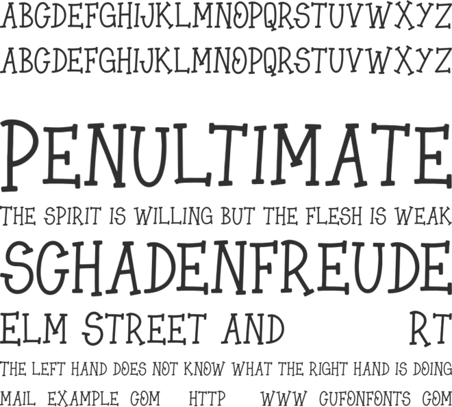 Hell o ween font preview
