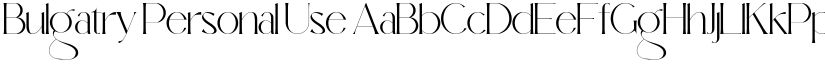 Bulgatry Personal Use font