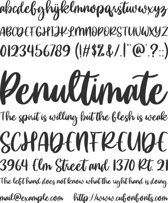 Doemhand font preview