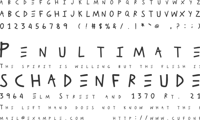 Boom For Real font preview