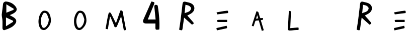 Boom4Real Regular font