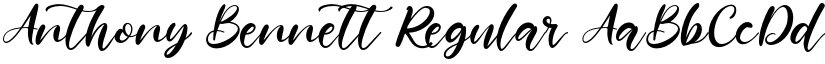 Anthony Bennett Regular font