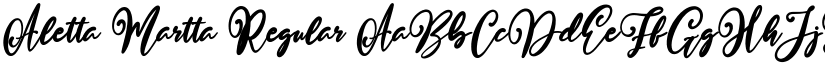 Aletta Martta Regular font