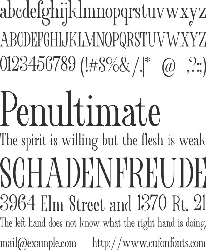 Fornire font preview
