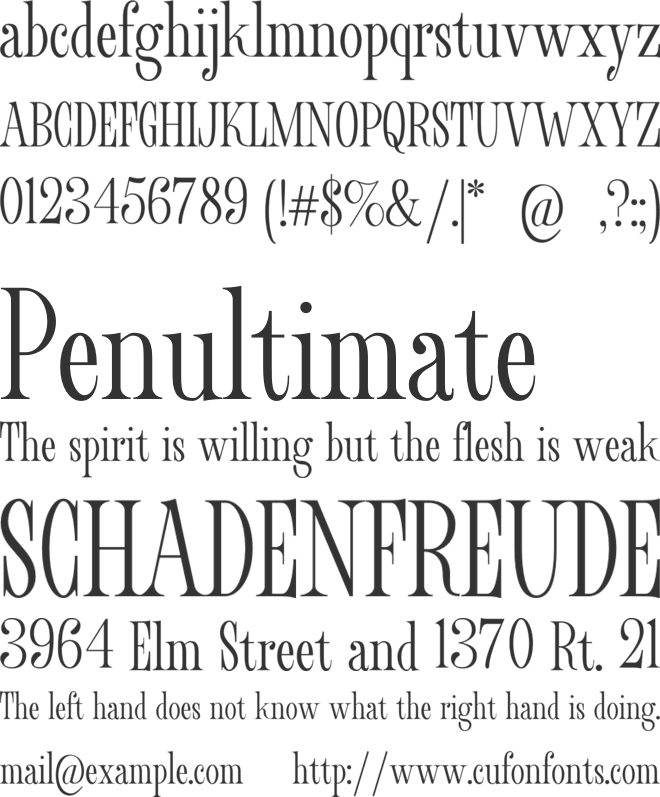 Fornire font preview