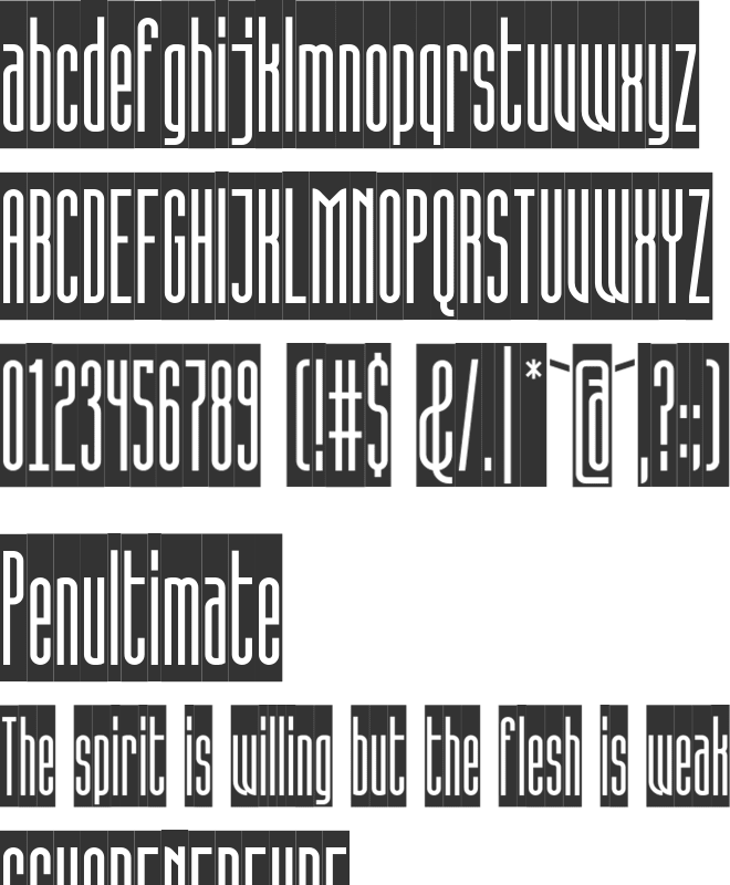 Superstretto Banner font preview