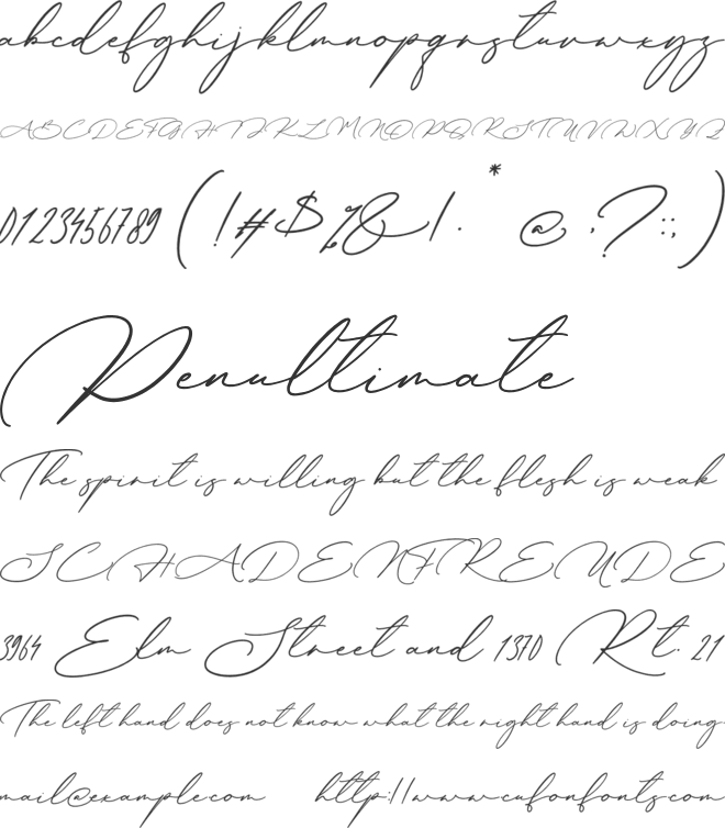Aberatta font preview