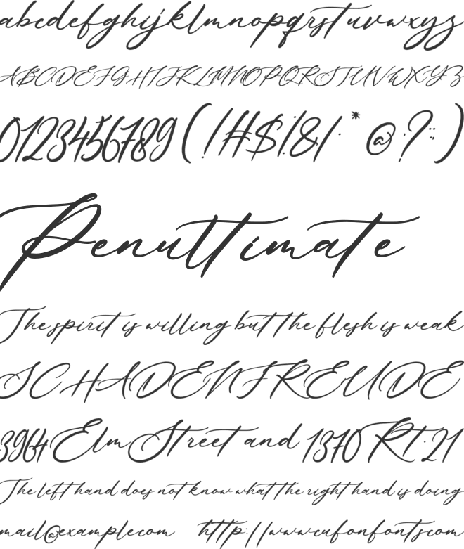 Amestaya font preview