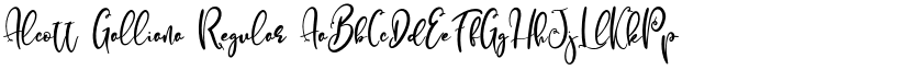 Alcott Galliana Regular font