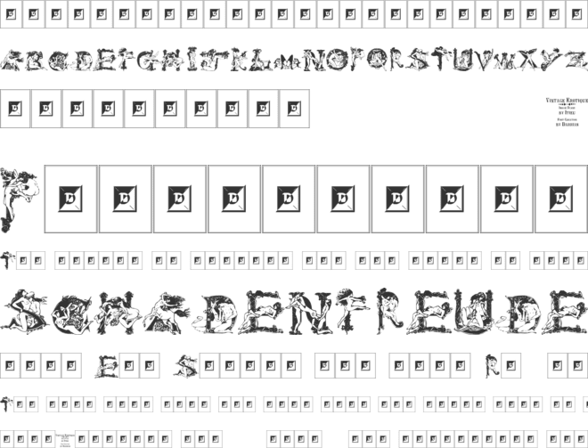 Vintage Erotique font preview