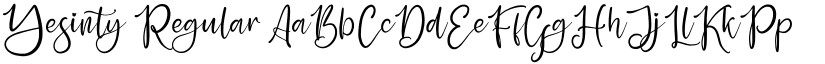 Yesinty Regular font