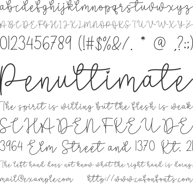 Coffe Valentine font preview