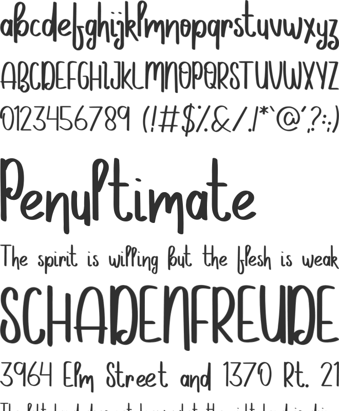 Sunny Fever font preview