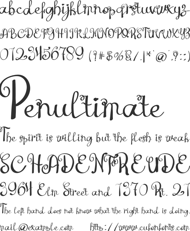 Hey Father font preview