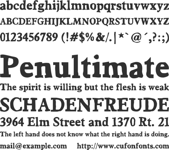 Bountiful font preview