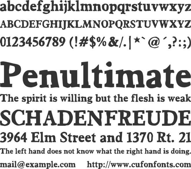 Bountiful font preview